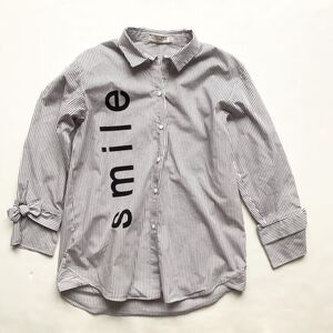 Zara oversized stripe button up shirt  EUC 10Y